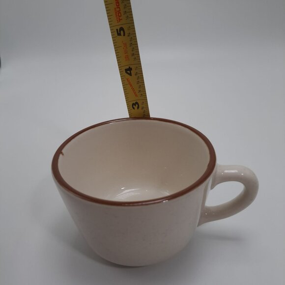 Syracuse China Restaurantware Coffee Cup White with Brown Trim Collectible Tea - Picture 2 of 9